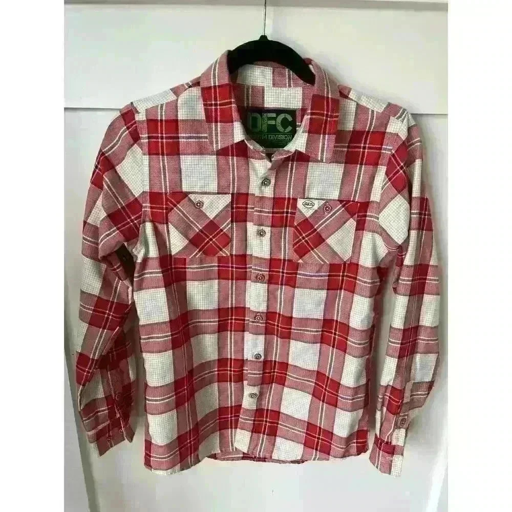 Dixxon Flannel Co. Boys S&S 2020 Plaid Button Down Shirt, sz Youth L